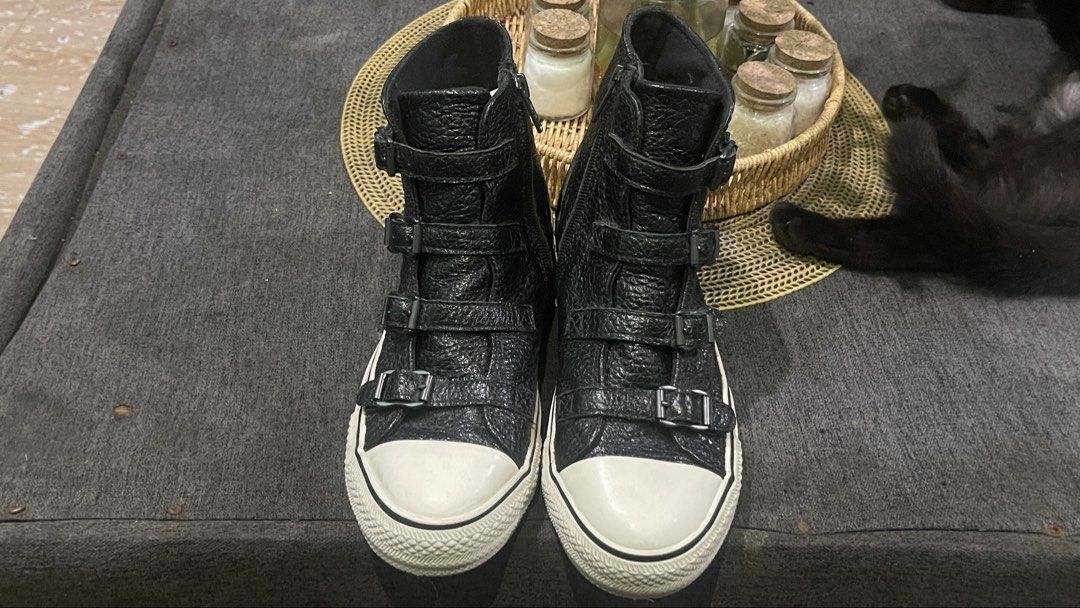 Ash High Tops Hedi Slimane Vibe (Category: Casual Shoes) located in Manila. Submitted by fornobles (Listing ID 1462826659, Image 2). Description: Size 37 on tag but can fit 38 Like new condition soles all intact crisp buckle designs Hearing Offers dm Claim Price 4000.