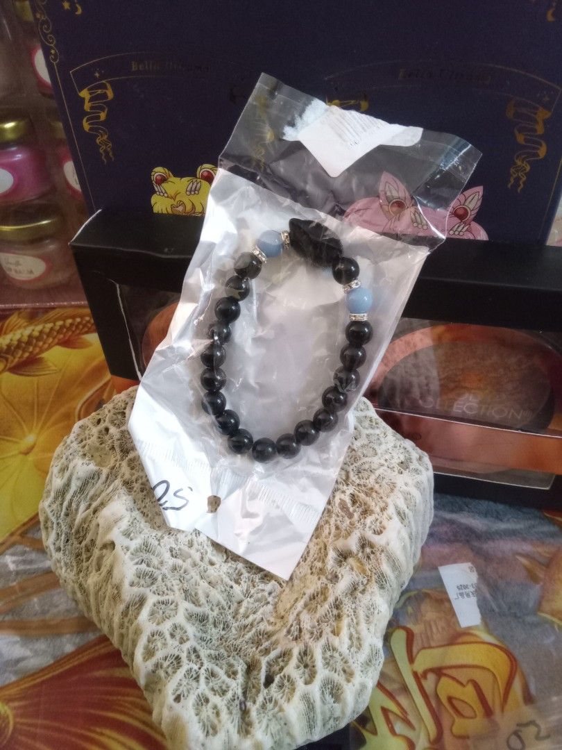 Assorted Bracelets and Necklace with Pendant (Category: Necklaces) located in Quezon City. Submitted by alvrey_22 (Listing ID 1462722372, Image 1). Description: - Black and light blue beaded bracelet - Yellow and brown beaded bracelet - Wooden beaded bracelet - Silver chain necklace with light blue pendant - All items are individually packaged - Perfect for gifting or personal use.