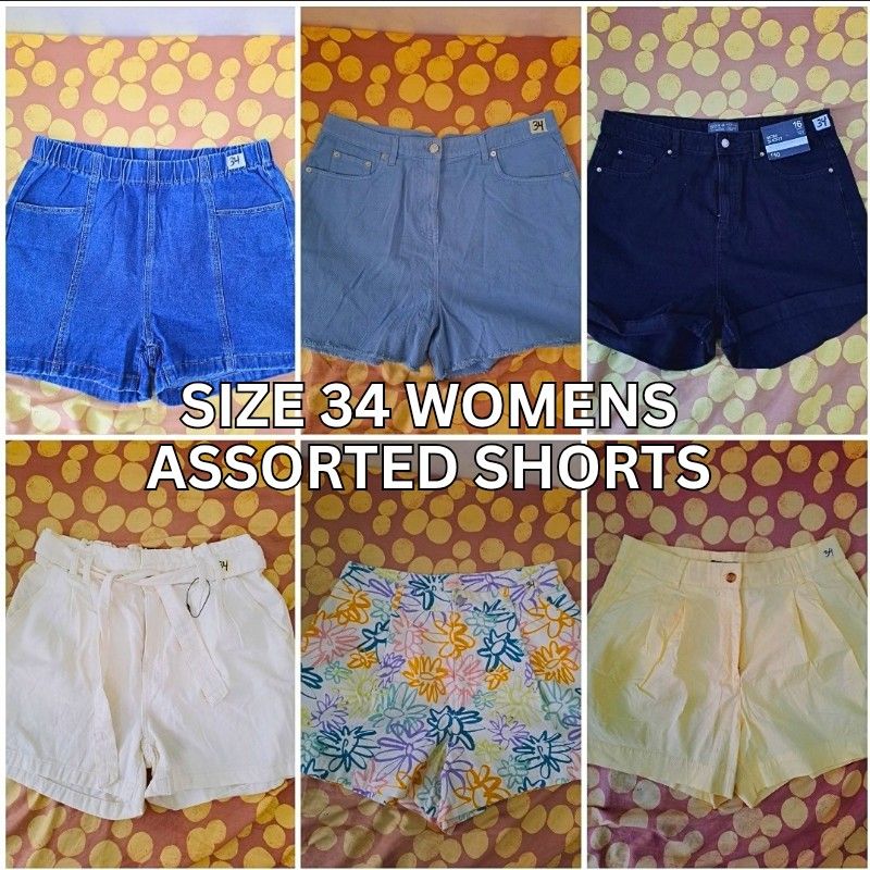 Assorted Shorts (Category: Shorts) located in Cainta. Submitted by margaritaisabellaojeda (Listing ID 1462713075, Image 1). Description: PLEASE READ DESCRIPTION AND IMAGES!!! 😇 BRAND: Assorted (Primark, M&S, Gorman, Next, Overruns) SIZE DETAILS: W 34 ISSUES: None RFS: Too big MOP: GCASH/MAYA/BANK TRANSFER MOD: • LALAMOVE • J&T delivery fee carried by shopper, other couriers will be booked by shopper - Includes: Blue denim with elastic waist, lig