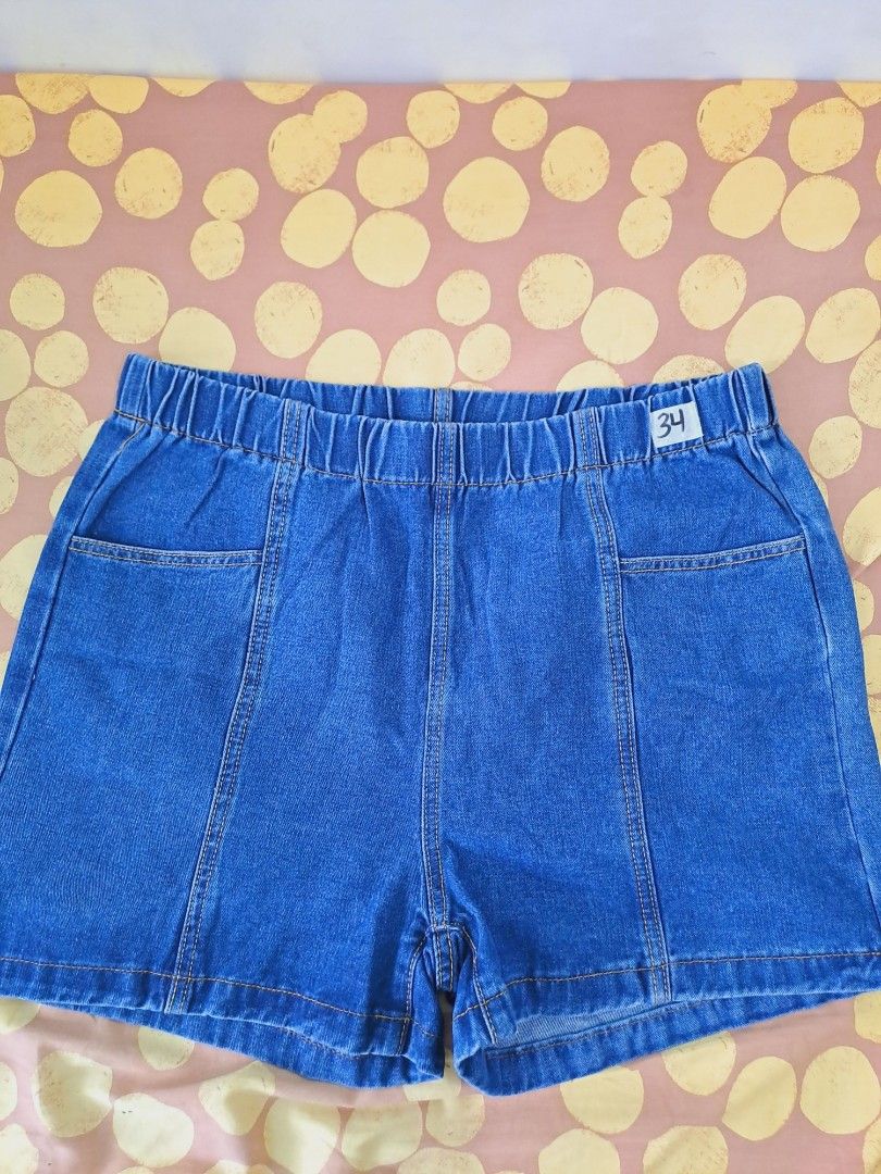 Assorted Shorts (Category: Shorts) located in Cainta. Submitted by margaritaisabellaojeda (Listing ID 1462713075, Image 3). Description: PLEASE READ DESCRIPTION AND IMAGES!!! 😇 BRAND: Assorted (Primark, M&S, Gorman, Next, Overruns) SIZE DETAILS: W 34 ISSUES: None RFS: Too big MOP: GCASH/MAYA/BANK TRANSFER MOD: • LALAMOVE • J&T delivery fee carried by shopper, other couriers will be booked by shopper - Includes: Blue denim with elastic waist, lig