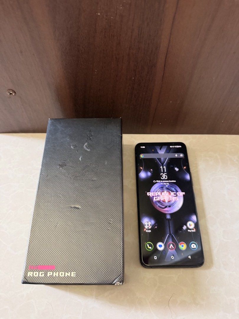 Asus ROG PHONE 5 with box (Category: Asus) located in Manila. Submitted by freewind-1cd985 (Listing ID 1462704835, Image 1). Description: Rush for sale Asus Rog Phone 5 12/128 No any issues and all working Comes with the box/manuals and case 📍Taguig City.