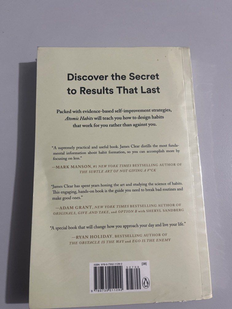 ATOMIC HABITS BOOK (Category: Storybooks) located in Makati City. Submitted by girlydy (Listing ID 1462852939, Image 2). Description: .