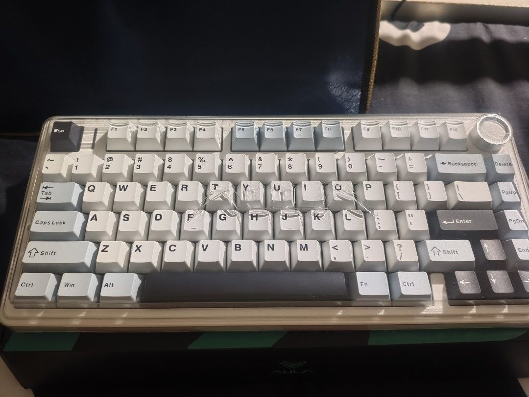 Aula F75 (Bnew With Factory Defect ) (Category: Computer Keyboard) located in Manila. Submitted by clicknflip_ph (Listing ID 1462830879, Image 2). Description: ❗Issue : Volume Knob not working No other issue since , tested ko na po pwede din matest sa meetup😗 ✅ Complete Unused inclusions, Cable, Keycap puller, Free Switches, Cover, Papers 📍Bicol now po e pero pwede COD or COP LBC.
