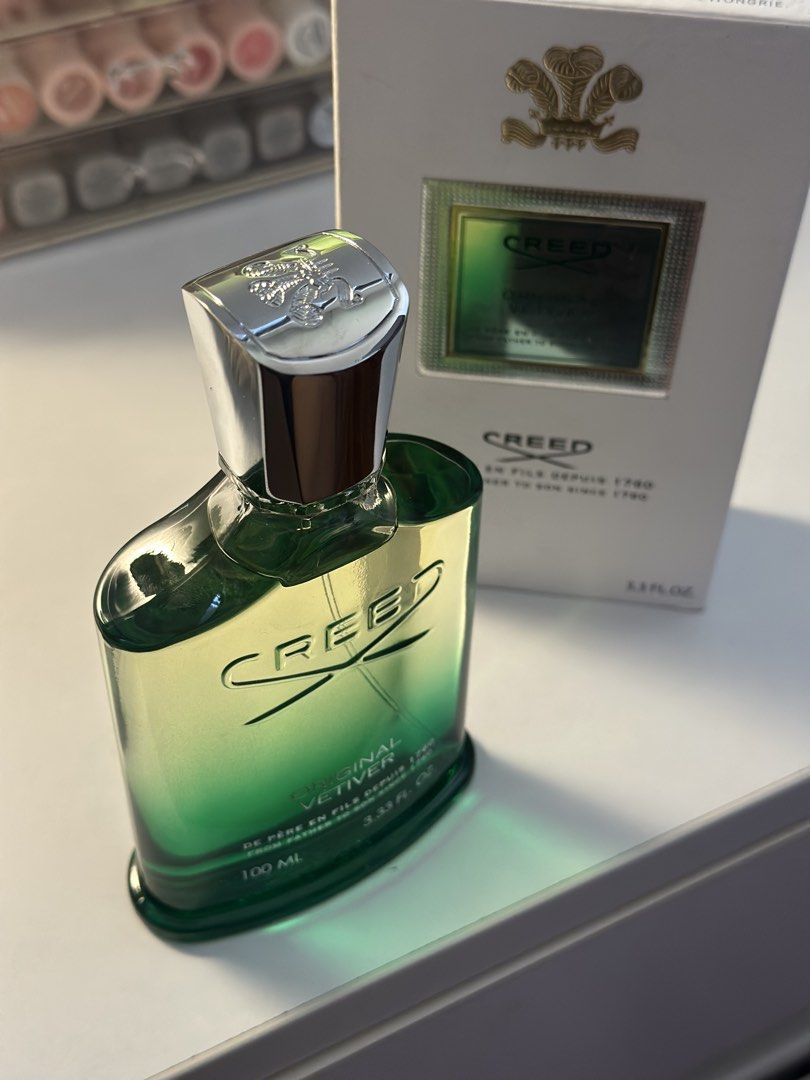 Authentic Creed Original Vétiver Eau de Parfum 100ml (Category: Fragrance & Deodorants) located in Manila. Submitted by tinne15 (Listing ID 1461623329, Image 2). Description: - Authentic Creed Original Vétiver - Size: 100ml (3.33 fl. oz.) - A classic, sophisticated fragrance - From Creed, a fragrance house since 1760 - Ideal for those who appreciate timeless scents - Negotiable.