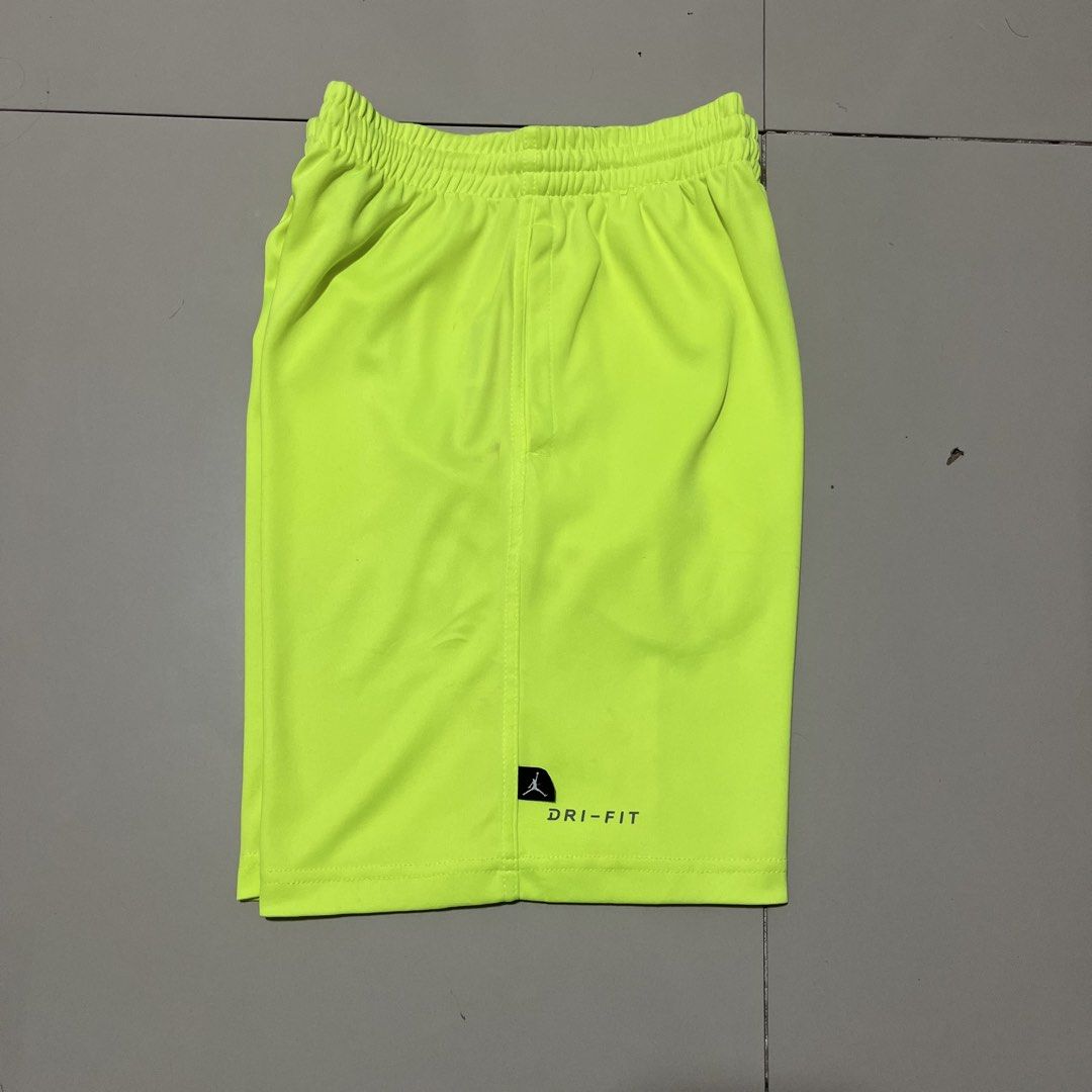 AUTHENTIC JORDAN DRI-FIT NEON GREEN SHORT (Category: Shorts) located in Manila. Submitted by balanse (Listing ID 1462846122, Image 2). Description: SIZE: M ON TAG DIMES: 26-34W X 17L EXCELLENT CONDITION. 9.8 HONEST COLOR RAT. NONE ANY ISSUE WASH ONLY .