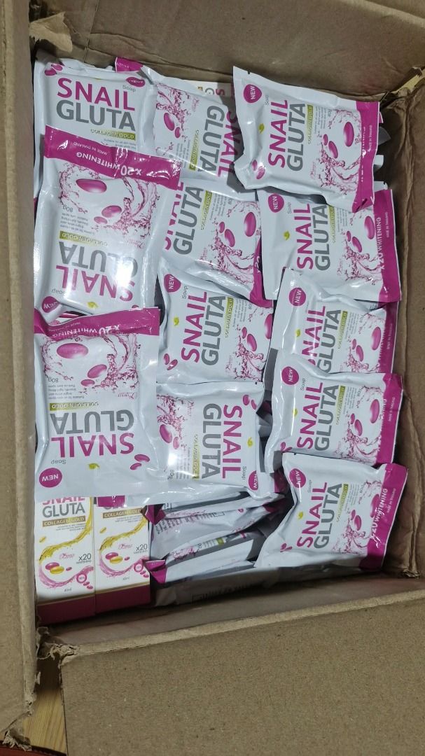 Authentic Thai Beauty Products (Category: Body Care) located in Caloocan City. Submitted by redsapphire0329 (Listing ID 1462818815, Image 2). Description: 🌸 Snail Gluta Soap -170 PHP ✔️ Helps cleanse and refresh the skin ✔️ Leaves skin feeling soft and smooth ✔️ With snail extract + glutathione-inspired skincare ingredients ✔️ Perfect for everyday skincare routine 💧 Snail Gluta Serum - 360 PHP ✔️ Lightweight and easy to apply ✔️ Helps keep skin