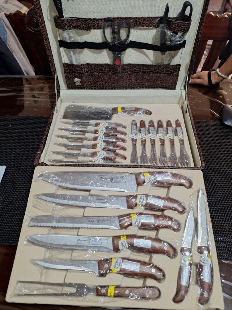 Bachmayer Solingen 13-Piece Cutlery Set with Case (Category: Dinnerware & Cutlery) located in Bacoor. Submitted by loki1212 (Listing ID 1462724586, Image 2). Description: - Complete 13-piece cutlery set from Bachmayer Solingen - Includes knives, forks, and a carving fork - All pieces are individually wrapped for hygiene and presentation - Features a case with combination locks for security - Ideal for barbecues, special occasions, or as a gift - 