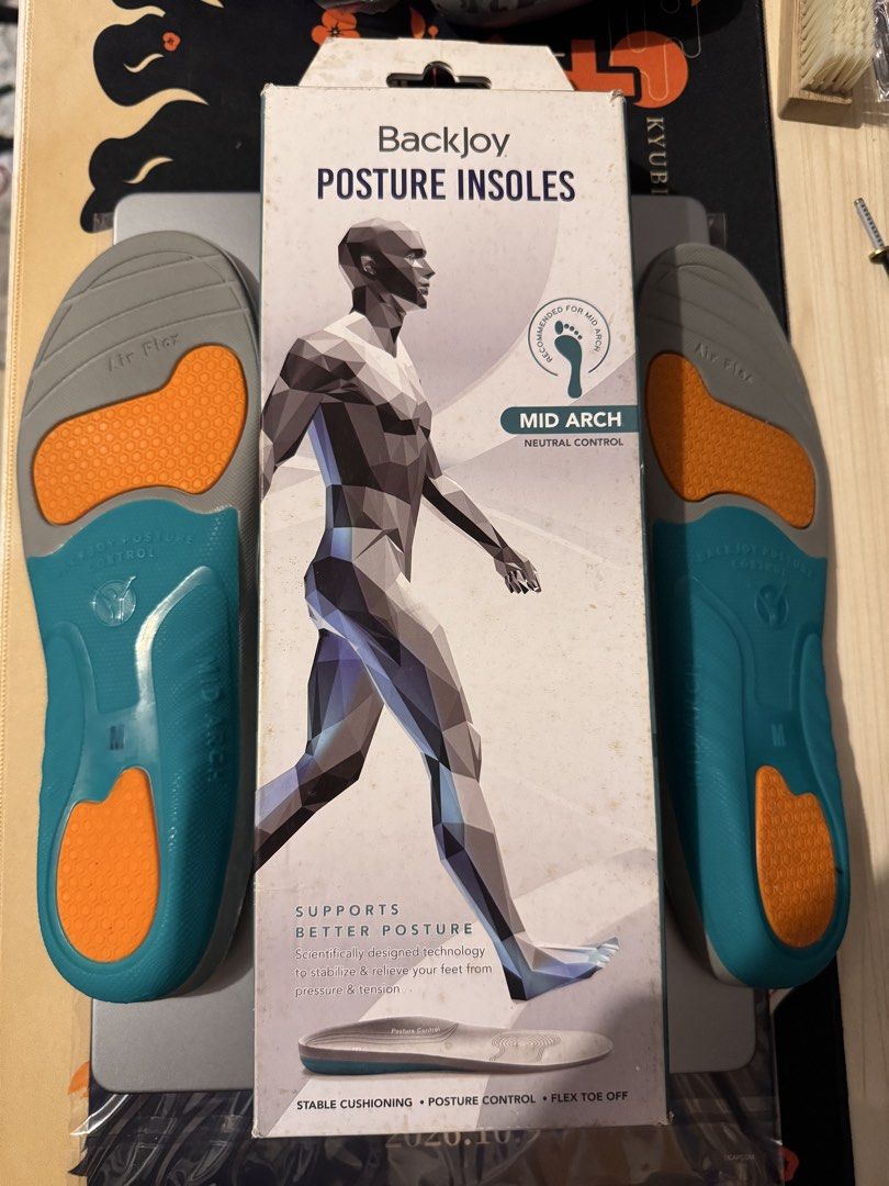 BackJoy Posture Control Insoles - Mid Arch - Size M (Category: Shoe inserts & accessories) located in Manila. Submitted by conneryboy (Listing ID 1462863792, Image 2). Description: - Used Once (wrong size) - Size M - Size indicates that this will fit in Mens 7-8 but I believe this is suitable for Mens 8-9 as my feet are US 9.5 see last image for reference. - Last price posted - +shipping .