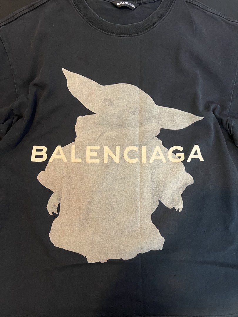 Balenciaga baby yoda (Category: Tshirts & Polo Shirts ) located in Angeles City. Submitted by covaxe (Listing ID 1462774909, Image 2). Description: Balenciaga Baby Yoda Dimes: width 23, length 27 Size: Small on tag Color Rate: 9/10.