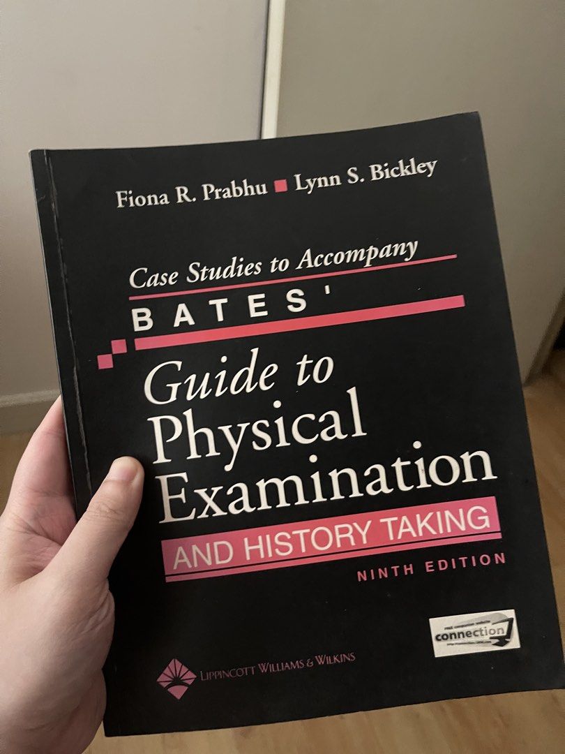 Bates’ Guide to Physical Examination and History Taking (Category: Assessment Books) located in Imus. Submitted by dffabellon (Listing ID 1462702661, Image 1). Description: - Bates’ Guide to Physical Examination and History Taking, Ninth Edition - Case Studies to Accompany the main Bates' textbook - Designed to enhance physical examination, diagnostic, and critical thinking skills - Features case studies with patient vignettes, medical history, p