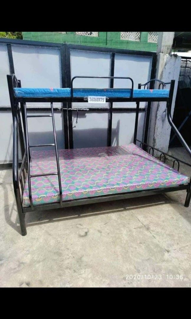Bed double deck bunk bed frame (Category: Bed Frames & Mattresses) located in Manila. Submitted by swiftwhale.5a7586 (Listing ID 1462745512, Image 2). Description: DIRECT MESSAGE ME FOR MORE DETAILS ! STARTTING PRICE 750 ORDINARY FOAM MATTRESSES 💻 ACTIVE ON MESSENGER✔️ 📞(09206602624) 📞(09664191550) LEGIT ONLINE SELLER ORDERS NOW DELIVERY LATER ❤️ 📌URATEX FOAM 📌JOLLY FOAM 📌MEGA FOAM 📌 URATEX TRIFOLD MATTRESS 📌STEEL BED 📌DOUBLE DECK 📌RTYP