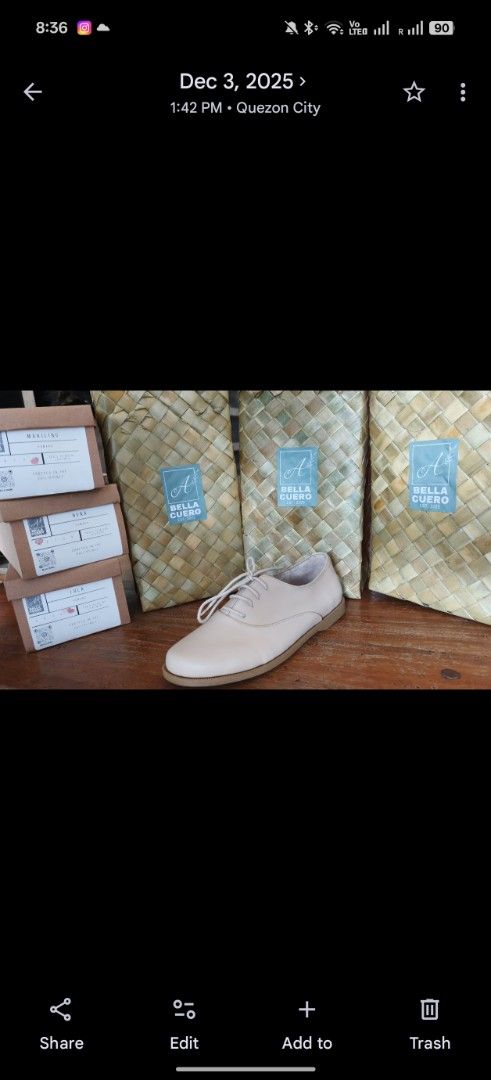 Bella Cuero Leather Oxfords - Light Beige (Category: Loafers) located in Quezon City. Submitted by trace.abella (Listing ID 1462828455, Image 2). Description: - Brand: Bella Cuero - Style: Classic Lace-up Oxfords - Material: Light Beige Leather - Sole: Rubber for excellent grip - Includes: Original box and dust bags - Versatility: Perfect for dressing up or down sizes: 36-39.