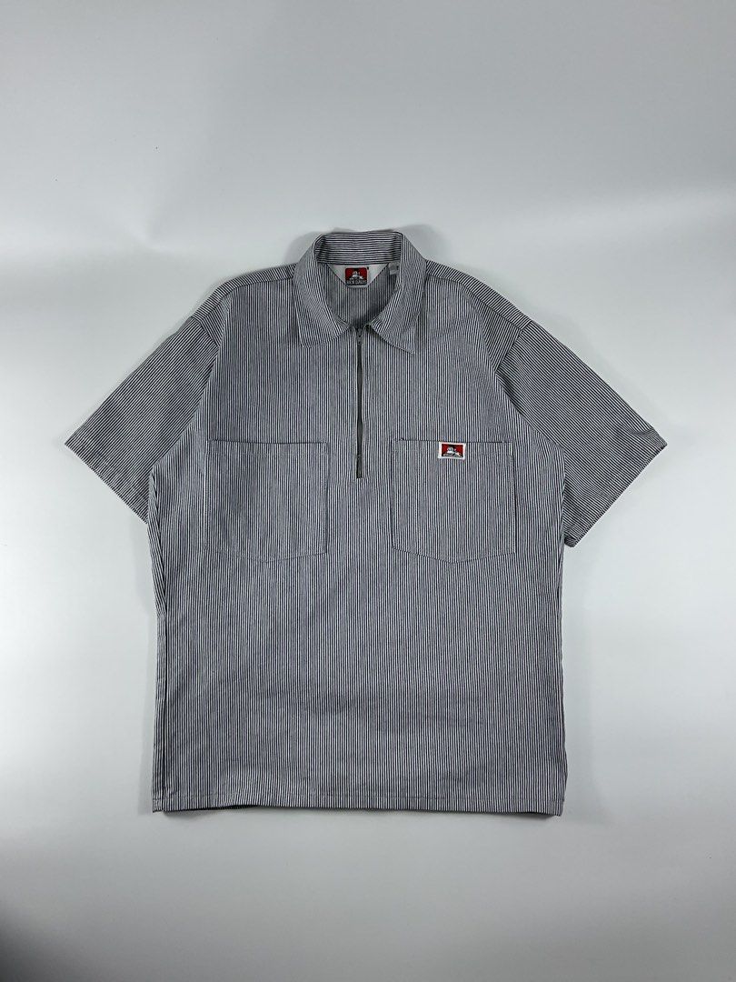 Ben Davis - Pinstripe Qzip Polo (Category: Activewear) located in Mabalacat. Submitted by seanthep (Listing ID 1462761552, Image 1). Description: Ben Davis - Pinstripes Quarter zip Polo Width: 21” Length: 26” In very good condition - No stains & No pinholes.