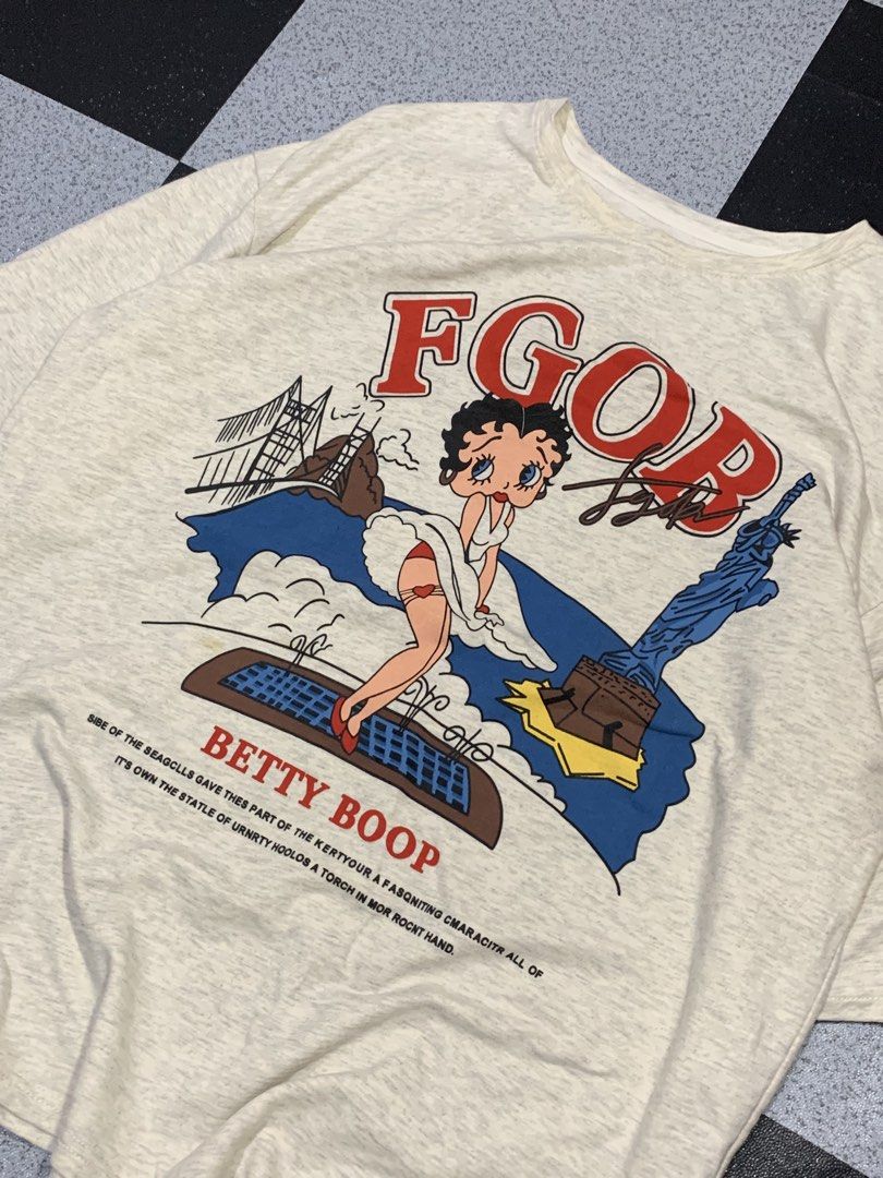 BETTY BOOP (Category: Shirts) located in Angeles City. Submitted by badillajel81176 (Listing ID 1462731310, Image 3). Description: WTS -BETTY BOOP 📏 Size: Tag size “Large“TO XL 📏 Measurements: Width:24 Length: 29.2 💢Issue-Minimal yellow stain ✨ Condition: 10/9 🟦 Color Rate:10/9 📍 Pampanga Angeles City 📦 Shipping available nationwide.