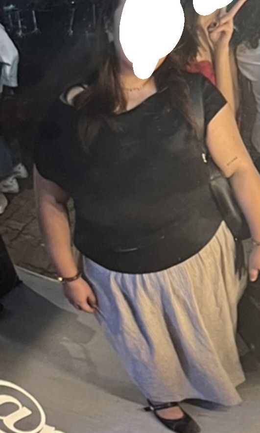 Black Off-Shoulder Ribbed Knit Top (Category: Blouses) located in Tanza. Submitted by helpashdeclutter (Listing ID 1462701591, Image 2). Description: - Black ribbed knit fabric - Off-shoulder design - Short sleeves - Cropped, waist-length fit - Very stretchy material.