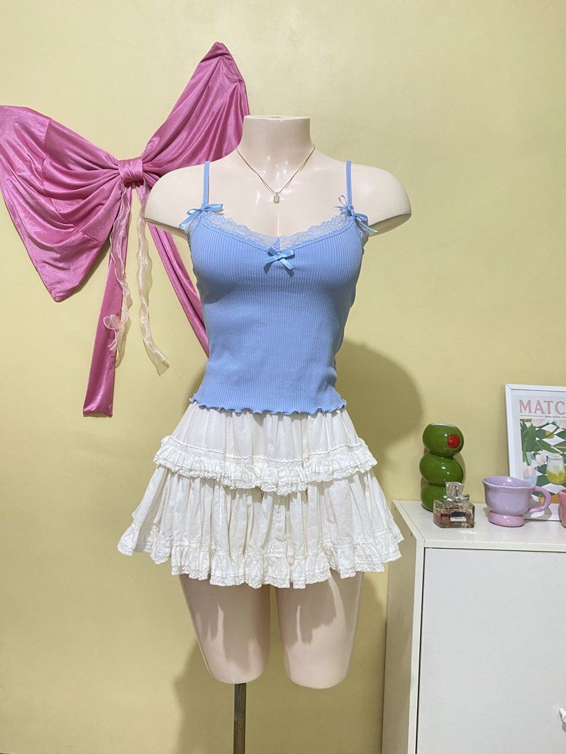 BLUE COQUETTE CAMI TOP (Category: Others Tops) located in Dasmarinas. Submitted by hannah.oakph (Listing ID 1462775743, Image 1). Description: .