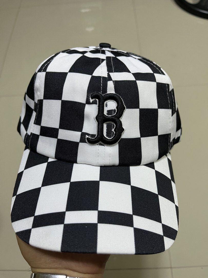 Boston Red Sox MLB Checkerboard Baseball Cap (Category: Caps & Hats) located in Quezon City. Submitted by flip_da_cash (Listing ID 1462862570, Image 2). Description: - Checkerboard design cap - Features the Boston Red Sox 'B' logo - Adjustable strap for a comfortable fit - Classic MLB branding on the back - Perfect for any Red Sox fan.