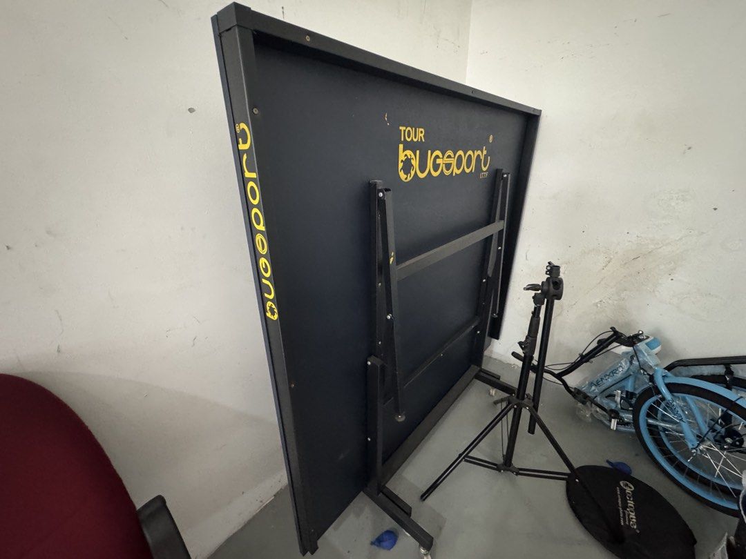 BougeSport Tour Table Tennis Table with Accessories (Category: Racket & Ball Sports) located in Kuala Lumpur. Submitted by giga88 (Listing ID 1462738658, Image 3). Description: - BougeSport Tour table tennis table - Folds up for convenient storage - Comes complete with paddles, balls, and net - Ideal for home or office entertainment - Ready for your next game! Location seri kembangan Nego Self pickup.