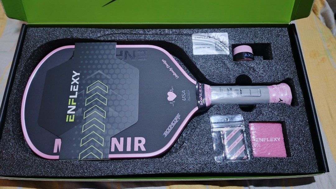 Brandnew Enflexy Pickleball paddle (Category: Other Sports Equipment and Supplies) located in Manila. Submitted by jzenroz (Listing ID 1462688281, Image 2). Description: for sale brandnew original pickleball paddle enflexy mjolnir pickleball paddle 3,200 pesos only fixed price pass sa tawad sa orange app kau bumile na doble lang ng order pick up only cavite city police station Lopez Jaena Street cop lalamove PABOOK kau pede pass muna sa shipping.