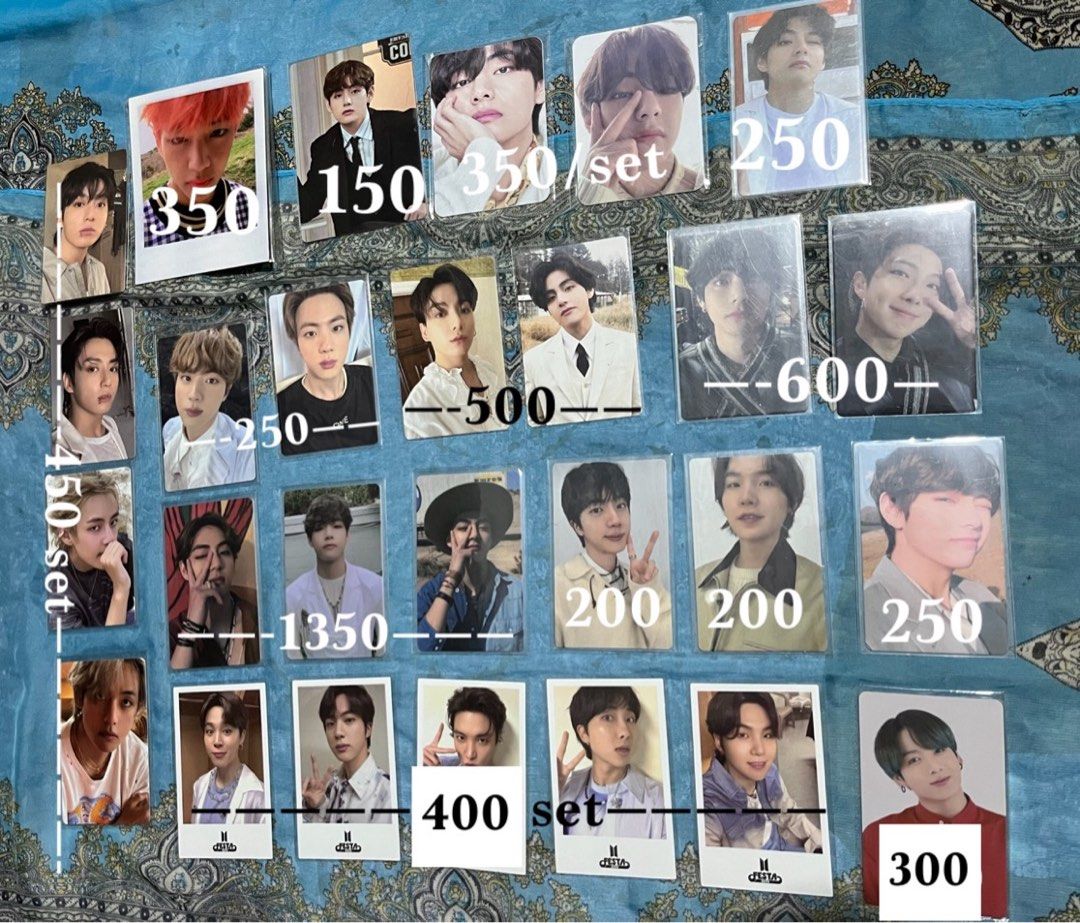 BTS Photocards - Various Members and Prices (Category: K-Wave Merchandise) located in Marikina City. Submitted by jusnet0714 (Listing ID 1462735861, Image 1). Description: wts lfb bts ph | help rt BTS Random Photocard - see price below - Payo/ 3 days dop - onhand/ mint condi - mod : jnt - mop : maribank - mine or dm - Prices are marked on each photocard (check photos for details). - Some photocards are sold as sets. - Feel free to message for que