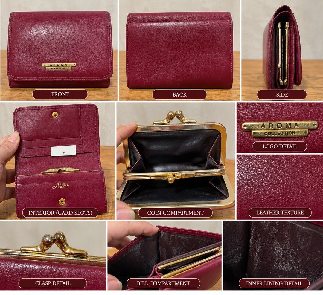 burgundy folding leather wallet (Category: Wallets & Card holders) located in San Fernando. Submitted by dntjapansurpluselyu (Listing ID 1462691003, Image 1). Description: .