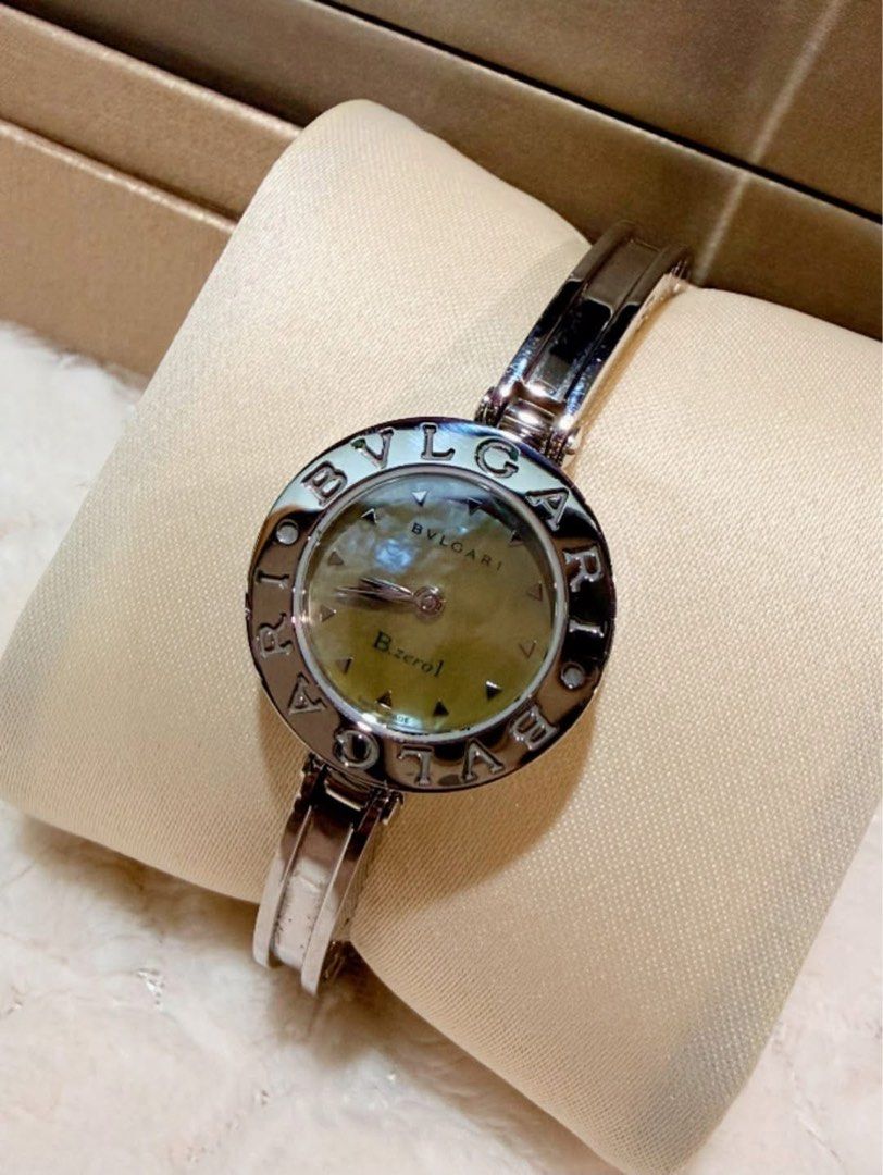 Bvlgari Watch (Category: Luxury Watches) located in Quezon City. Submitted by liezl.marie (Listing ID 1462831000, Image 2). Description: A stainless steel Bv/gar! B.zero1 bangle watch with an engraved bezel and a mother-of-pearl dial. - For small to mediun wrist only 44,500 Open for layaway. Disclaimer: We are not affiliated, associated, authorized, endorsed by or in any way officially connected with any other company or luxury brand. All copyrig