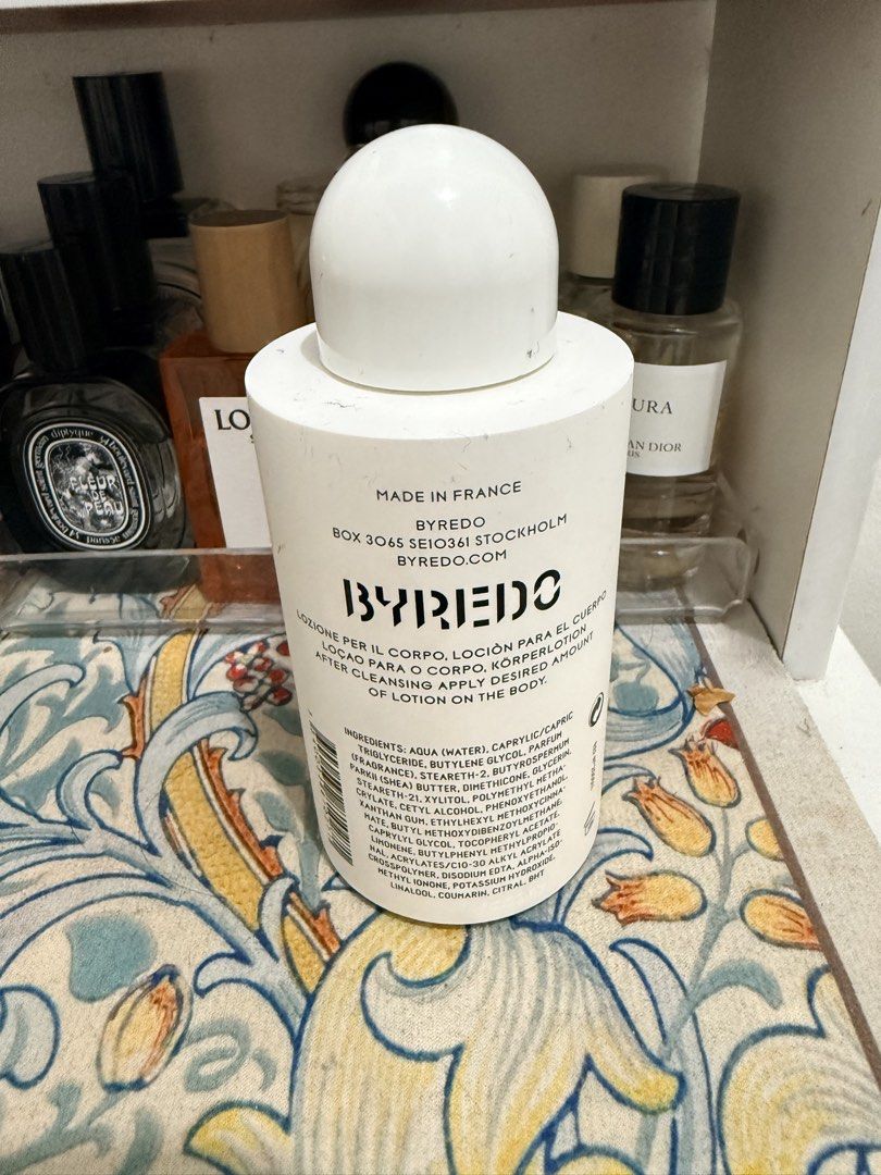 BYREDO Bal d'Afrique Body Lotion 250ml (Category: Body Care) located in Manila. Submitted by scents_and_scentsibility (Listing ID 1462854784, Image 2). Description: - BYREDO Bal d'Afrique Body Lotion - Size: 250ml - Origin: Made in France - Usage: Apply after cleansing - Benefits: Leaves skin feeling soft and with a great scent.