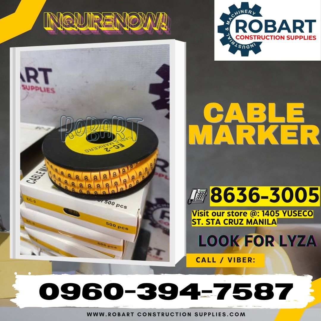 Cable Marker EC-2 (Category: Construction Tools & Equipment) located in Manila. Submitted by lyssarobart19xx (Listing ID 1462704592, Image 1). Description: Cable Marker EC-2 𝑹𝑶𝑩𝑨𝑹𝑻 𝑪𝑶𝑵𝑺𝑻𝑹𝑼𝑪𝑻𝑰𝑶𝑵 𝑺𝑼𝑷𝑷𝑳𝑰𝑬𝑺 𝒪𝒻𝒻𝒾𝒸𝑒 𝒜𝒹𝒹𝓇𝑒𝓈𝓈: 𝟣𝟦𝟢𝟧 𝒴𝓊𝓈𝑒𝒸𝑜 𝒮𝓉. 𝒮𝓉𝒶 𝒞𝓇𝓊𝓏 𝑀𝒶𝓃𝒾𝓁𝒶 ꜱᴇɴᴅ ᴜꜱ ᴍᴇꜱꜱᴀɢᴇ ꜰᴏʀ ɪɴQᴜɪʀɪᴇꜱ ‼️ ‼️ ɢʟᴏʙᴇ: (0966-827-7091) ꜱᴍʀᴛ - (0960-394-7587) ᴠɪʙʀ - (0960-394-7587) ʟᴀɴᴅʟɪɴᴇ: (8636-ʟᴏᴏᴋ ꜰᴏʀ ʟʏᴢᴀ 