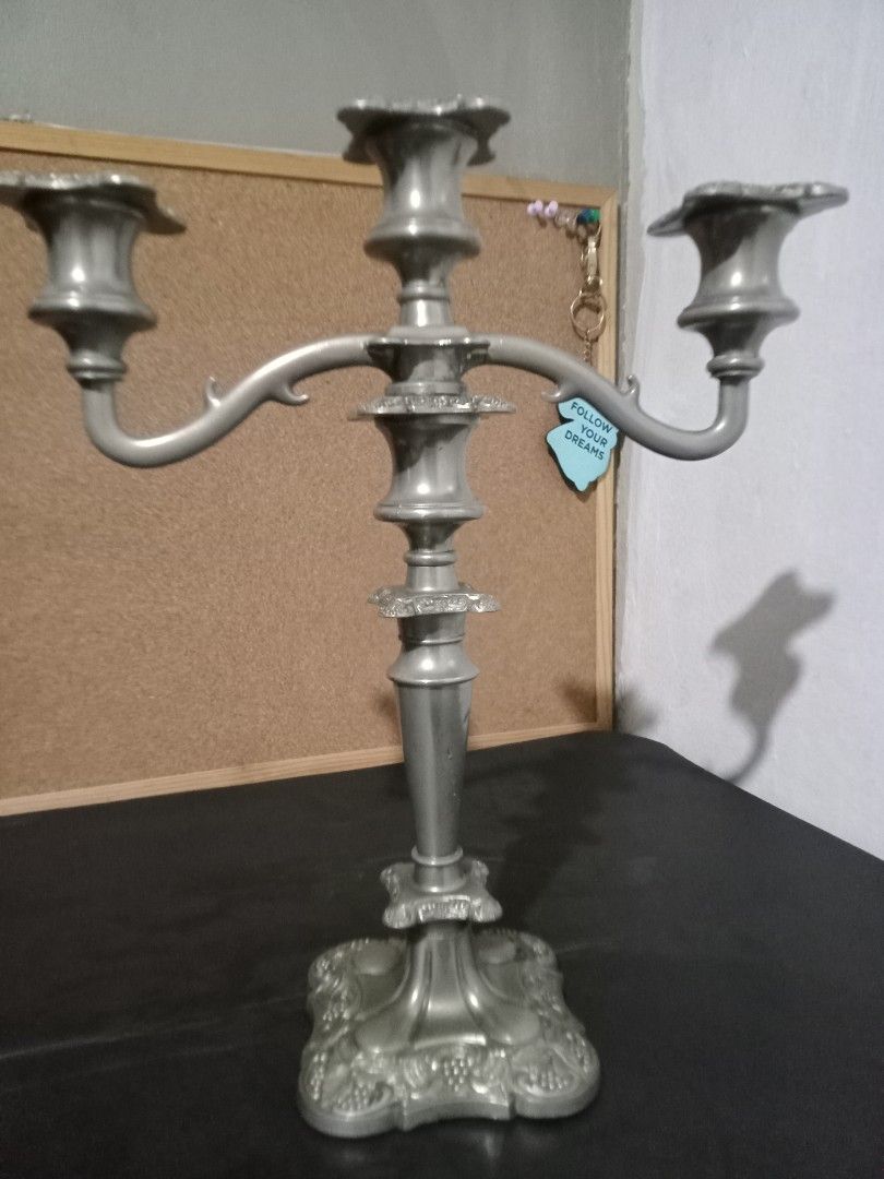 Candle Holder ( 3 arm ) (Category: Other Home Decor) located in Makati City. Submitted by pardsroman (Listing ID 1462716702, Image 2). Description: convertible to single MOP via BPI or gcash payment first before delivery no return no exchange. shipping at buyers expense.