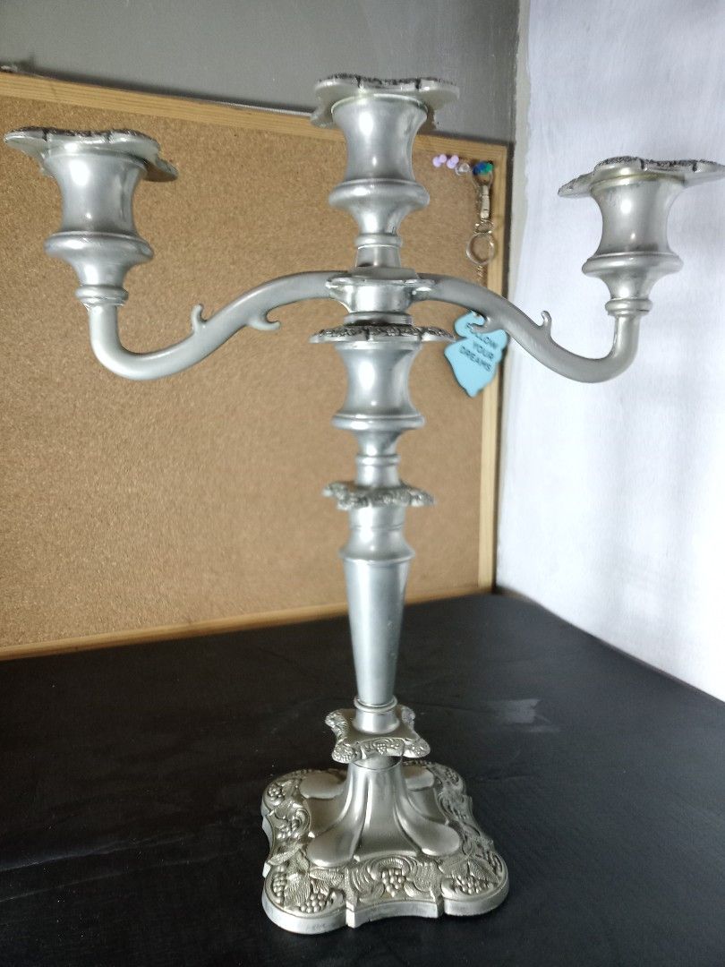 Candle Holder ( 3 arm ) (Category: Other Home Decor) located in Makati City. Submitted by pardsroman (Listing ID 1462716702, Image 1). Description: convertible to single MOP via BPI or gcash payment first before delivery no return no exchange. shipping at buyers expense.