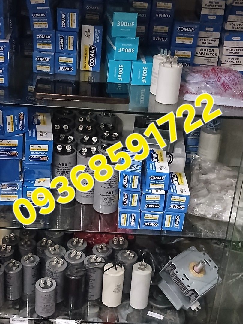 Capacitor (Category: Lightings, Horns, and other Electrical Parts and Accessories) located in Manila. Submitted by litosandiala.f5e34f (Listing ID 1462720837, Image 2). Description: all types of capacitor are available.