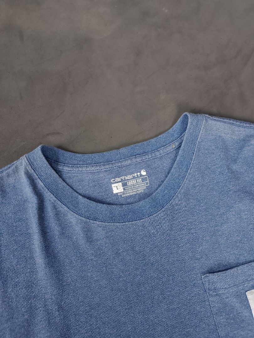 Carhartt k87 tshirt (Category: Tshirts & Polo Shirts ) located in Magsaysay. Submitted by every.w3ar (Listing ID 1462830550, Image 3). Description: check each photo for the details Heather blue color way no issue ❌.