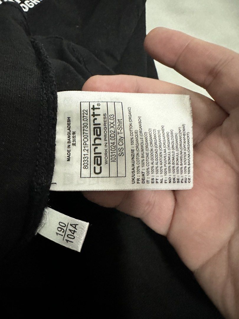 Carhartt Tshirt (Category: Tshirts & Polo Shirts ) located in Manila. Submitted by specsphmnl (Listing ID 1462788853, Image 3). Description: Carhartt WIP Tshirt S/S City Logo 100% Original and Pre-owned In very good condition (personal used, not thrifted) XXL (24x32 inches) ₱1,350 Meet up Locations: -Carlos Palanca St., Legaspi Village, Makati -Diokno Blvd., Pasay City near GSIS Building .