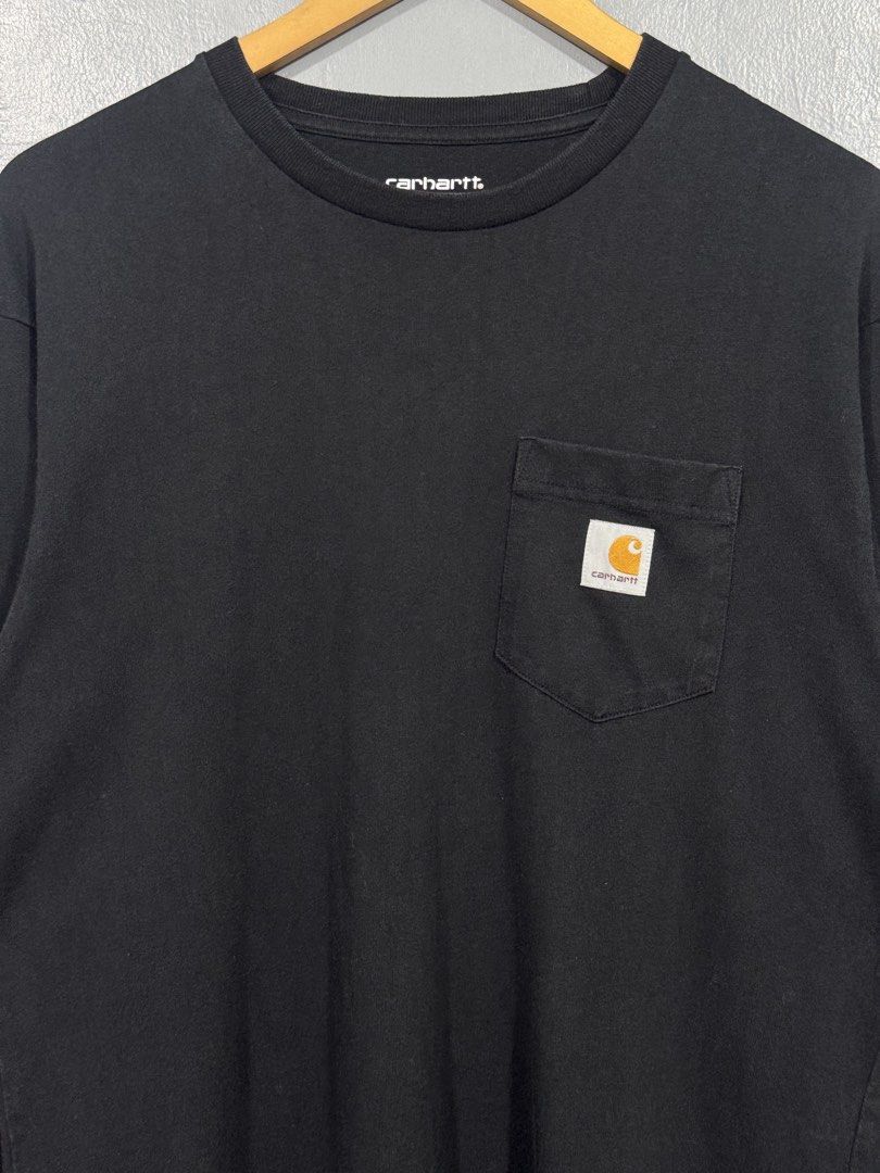 Carhartt WIP - Long Sleeve Pocket Tee (Category: Tshirts & Polo Shirts ) located in Manila. Submitted by sophisticatedgoons (Listing ID 1462736753, Image 3). Description: Carhartt WIP Long Sleeve Pocket Tee Size: S can fit to Medium men's Dimes: 20 x 29 In good condition 8.8/10 color eate No major flaws.