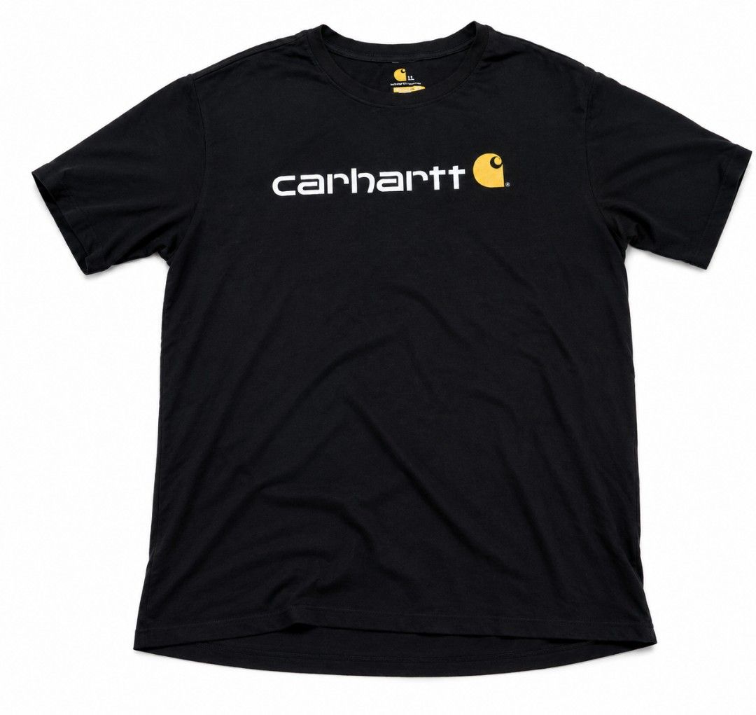 Carhartt Work In Progress T-Shirt (Category: Tshirts & Polo Shirts ) located in Quezon City. Submitted by aljonbermu25659 (Listing ID 1462730536, Image 1). Description: - Brand: Carhartt - Color: Black - Size: XL - Origin: Made in Mexico - Style: Casual wear - Features: Simple, durable - Condition: Please check photos for details..