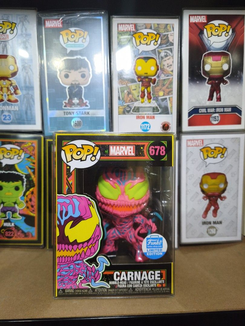 Carnage marvel Funko Pop Blacklight (Category: Designer & Blind Box Toys) located in Manila. Submitted by daily.tipid (Listing ID 1462851458, Image 1). Description: Carnage marvel Funko Pop Blacklight 2,799 lbc,jnt or lalamove.