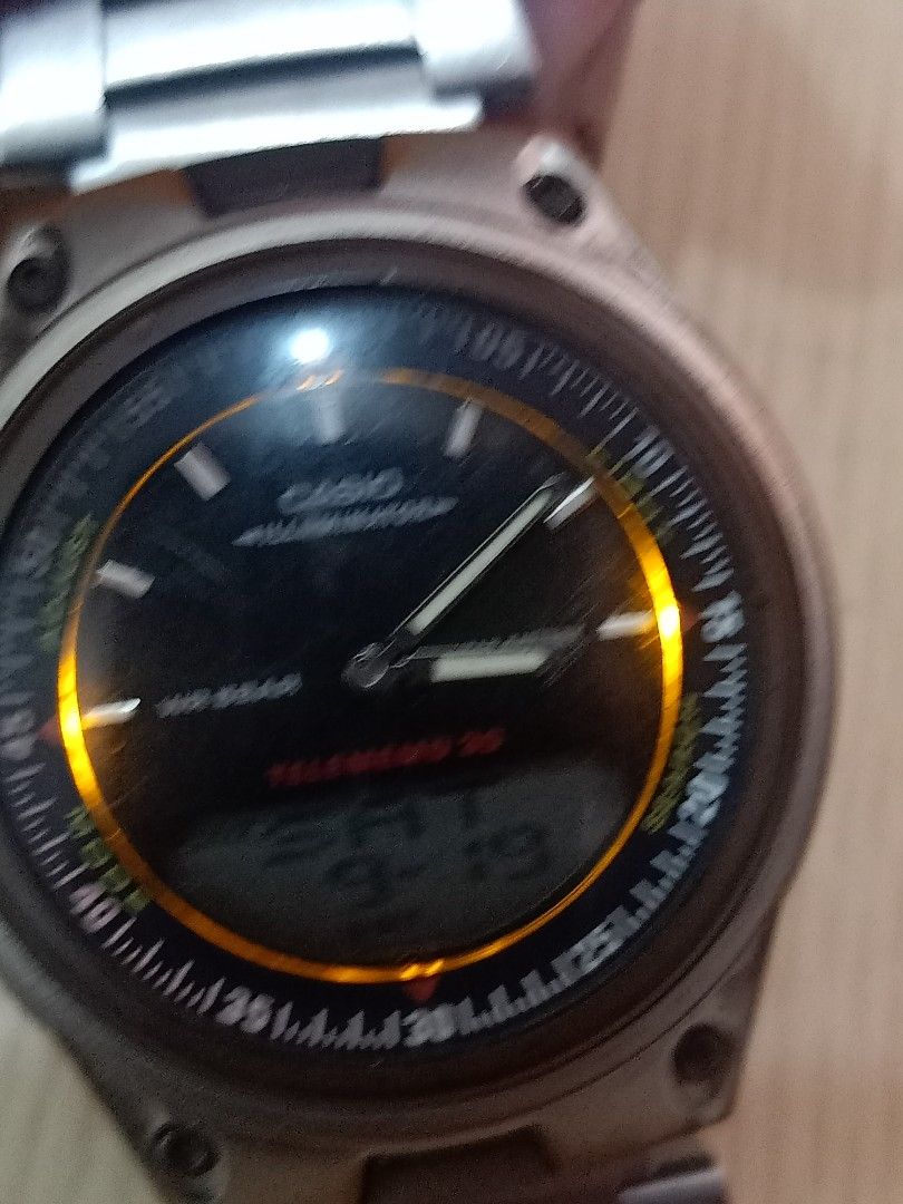 Casio (Category: Men's Watches) located in Las Pinas. Submitted by quick_deals_great_finds2 (Listing ID 1462752239, Image 3). Description: Original good working condition Fully functional with battery 38mm wrist 7 inches.