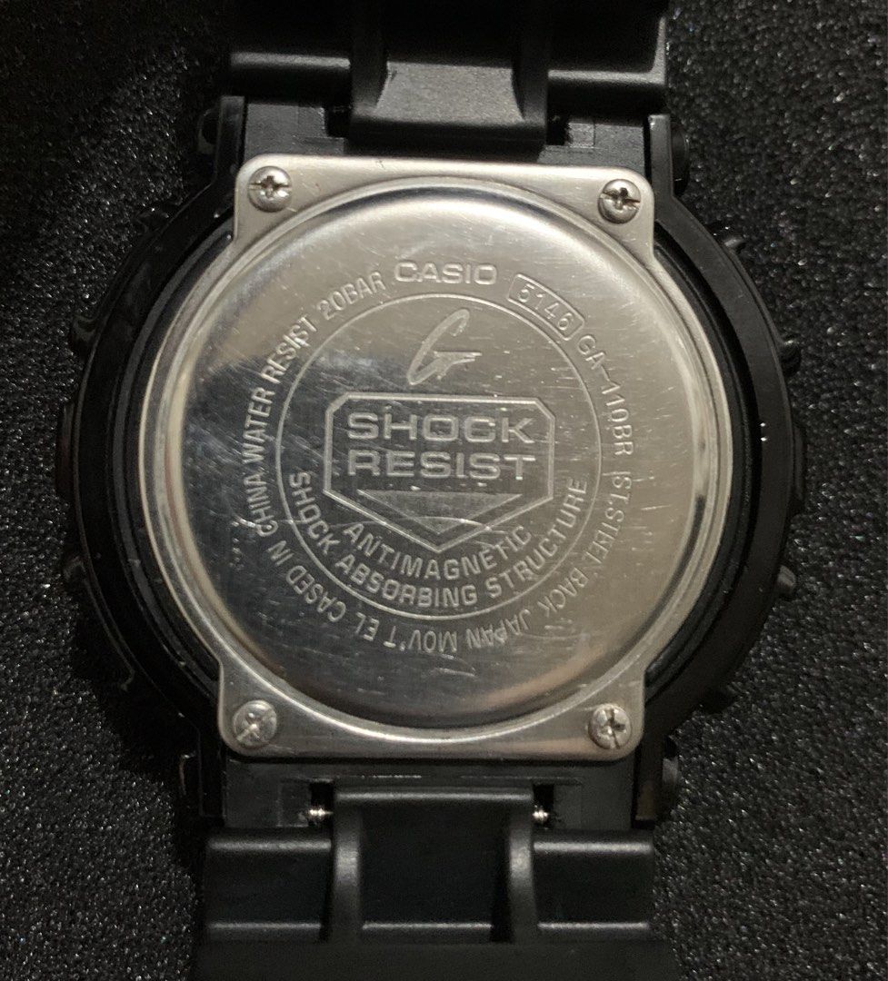 Casio G-Shock GA-110 (Category: Men's Watches) located in Taytay. Submitted by tropamon_tcg (Listing ID 1462814724, Image 3). Description: Authentic G-Shock Watch GA-110 Brand new replacement bezel and strap (glossy black). Brand new battery installed. All buttons and functions working. Please manage expectations. This is a a used item. No warranty. No returns. Open to offers. Location: Taytay, Rizal.
