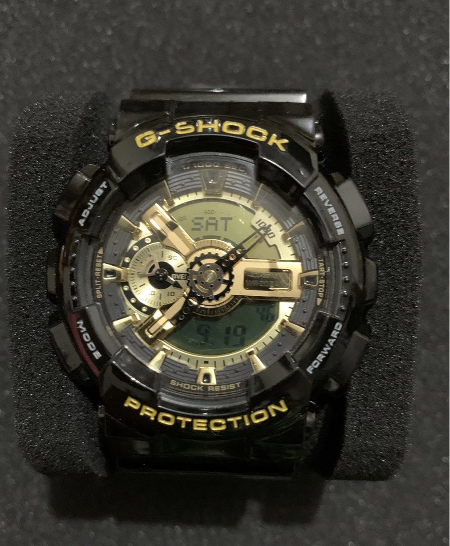 Casio G-Shock GA-110 (Category: Men's Watches) located in Taytay. Submitted by tropamon_tcg (Listing ID 1462814724, Image 1). Description: Authentic G-Shock Watch GA-110 Brand new replacement bezel and strap (glossy black). Brand new battery installed. All buttons and functions working. Please manage expectations. This is a a used item. No warranty. No returns. Open to offers. Location: Taytay, Rizal.