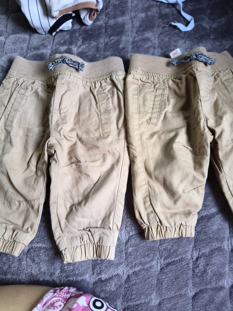 Cat & Jack Baby Pants NB/RN 0-3M (Category: Babies & Kids Fashion) located in Tarlac. Submitted by momma02 (Listing ID 1462767811, Image 1). Description: - Two pairs of tan baby pants - Brand: Cat & Jack - Style: Jogger with cuffed ankles - Features: Elastic waistband with drawstring detail - Size: NB/RN (fits 0-3 months) - Origin: Made in Vietnam - Perfect for everyday wear 100 each, 150 for 2.