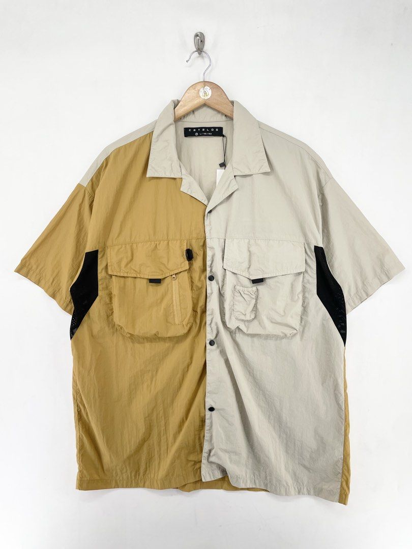 Catalog Color Block Nylon Utility Polo (Category: Tshirts & Polo Shirts ) located in Mandaluyong City. Submitted by armrhts (Listing ID 1462708290, Image 1). Description: Size: Large Dimensions(inches) •Width: 25" •Length: 31" •Pit to Cuff: 7" Issue/s: Small stain -Swipe detailed Pics .