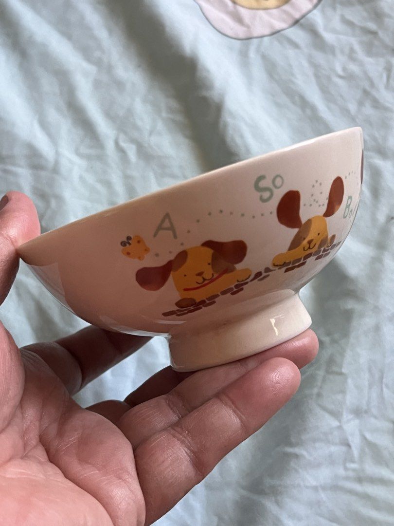 Ceramic Dog design rice bowl (Category: Dinnerware & Cutlery) located in Paranaque City. Submitted by bonsaiart (Listing ID 1462733056, Image 2). Description: Stored Brand: MY LAND designed by child land Good as new 300(fixed) +sf Payment via paymaya/ gcash No to meetup No to cop / cod Shipping via j&t only No breaking of set or bundle.