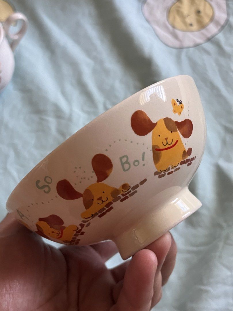 Ceramic Dog design rice bowl (Category: Dinnerware & Cutlery) located in Paranaque City. Submitted by bonsaiart (Listing ID 1462733056, Image 1). Description: Stored Brand: MY LAND designed by child land Good as new 300(fixed) +sf Payment via paymaya/ gcash No to meetup No to cop / cod Shipping via j&t only No breaking of set or bundle.