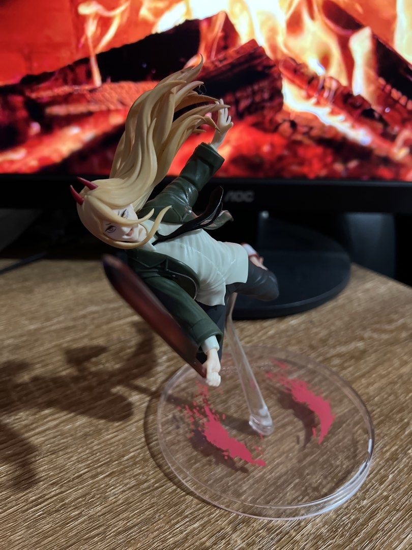 Chainsaw Man Power Figure with Stand and Weapon (Category: Figurines & Statues) located in Davao. Submitted by ajonlineshop.24 (Listing ID 1462720007, Image 2). Description: - Chainsaw Man Power Figure - Includes clear stand with red splatter effects - Comes with her signature weapon - Highly detailed sculpt for hair and outfit - A must-have for any Chainsaw Man fan!.