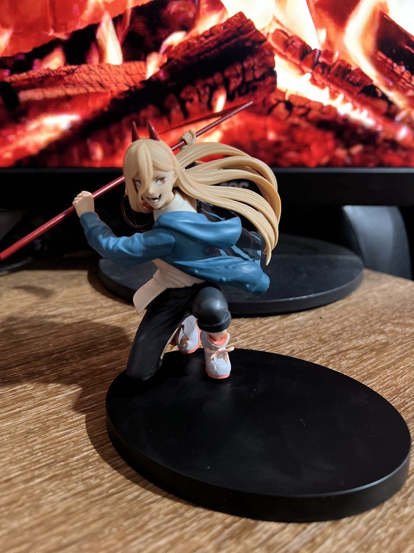 Chainsaw Man Power Figure with Spear (Category: Figurines & Statues) located in Davao. Submitted by ajonlineshop.24 (Listing ID 1462720088, Image 2). Description: - Chainsaw Man Power Figure - Dynamic pose, holding her spear - Highly detailed hair and outfit - Comes with a black display base - Essential for any Chainsaw Man fan's collection.