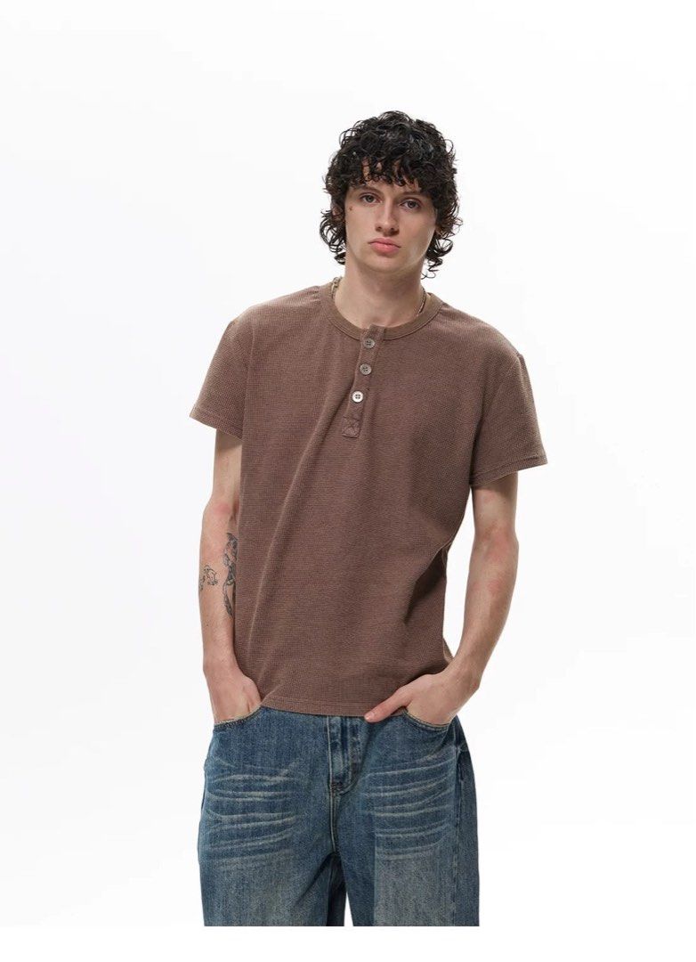 Choco Brown Henley Shirt (Category: Formal Shirts) located in Manila. Submitted by tnt_wrldwide (Listing ID 1462872502, Image 1). Description: .