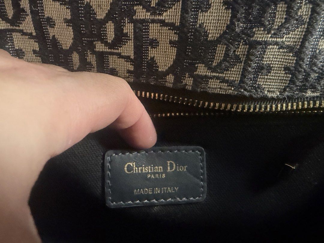 Christian Dior Shoulder Sling Bag (Category: Luxury Bags & Wallets) located in Caloocan City. Submitted by princessthriftbags (Listing ID 1459299126, Image 3). Description: - Dior Trotter shoulder or can be sling bag - coded and this is korea ukay bag preloved so pls manage your expectation - Classic navy blue and beige monogram canvas - Black leather trim - Signature gold CD buckle detail - Adjustable shoulder strap - Interior zip pocket - Ideal