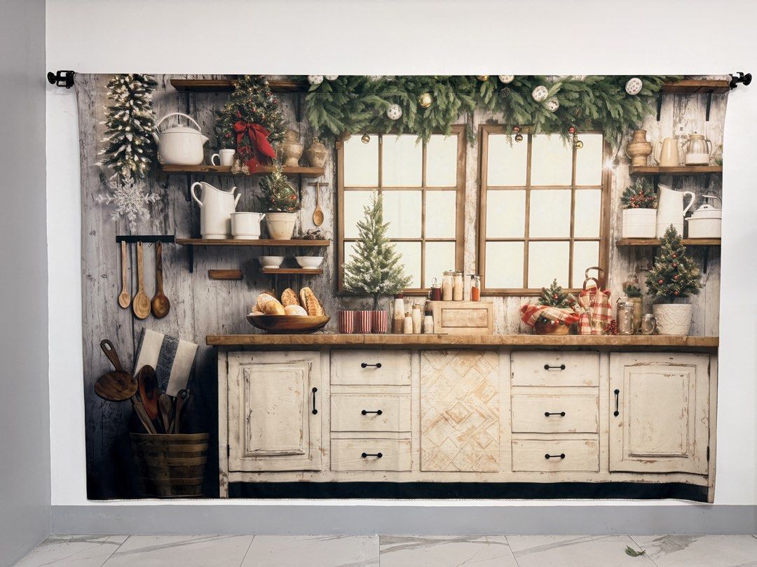 Christmas Backdrop (Category: Other Photography Accessories) located in Manila. Submitted by veron_nica06 (Listing ID 1462773246, Image 1). Description: HIGH QUALITY christmas backdrop, TELA not plastic. Ordered from the US, almost new, used last year for just 5 sessions.