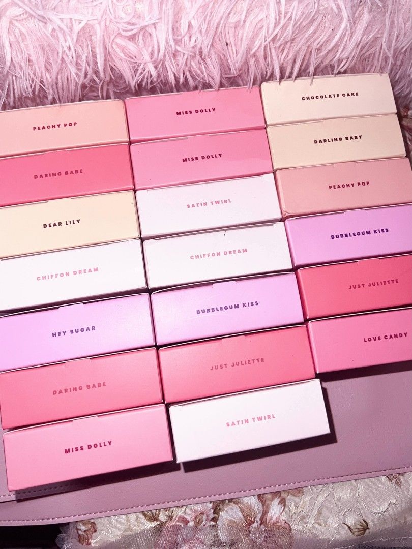 Chuchu Blush & Contour Duo 🩷🧸 (Category: Makeup) located in Manila. Submitted by solcraft_22 (Listing ID 1462870415, Image 2). Description: Original Price (APP & MALL): 470 Available Shades: Dear Lily Love Candy (3) Peachy Pop (2) Daring Babe (2) Chiffon Dream (2) Satin Twirl (2) Bubblegum Kiss (2) Just Juliette (2) Miss Dolly (3) Hot Fudge (2) Chocolate Cake.