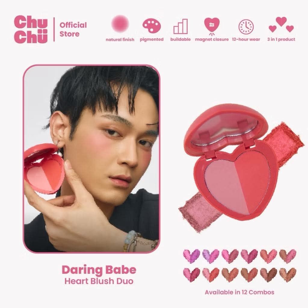 ChuChu Heart Blush Duo (Category: Makeup) located in San Jose del Monte. Submitted by yumiii24 (Listing ID 1462863613, Image 3). Description: Heart Blush Duo Just Juliette 6 Daring Babe 6 Love Candy 5 Always Rosy 3 Hey Sugar 2 Miss Dolly 2 Sweetie Pie 1.